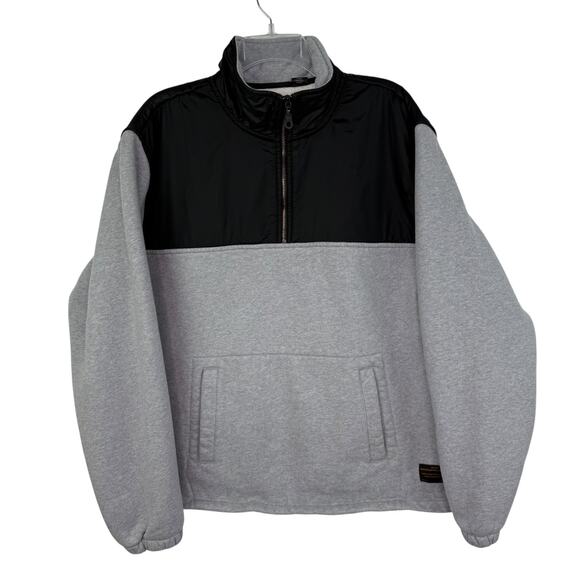 Levi's Skateboarding Collection Grey Mock Neck Quarter Zip Pullover Men's Sz L - Picture 1 of 16